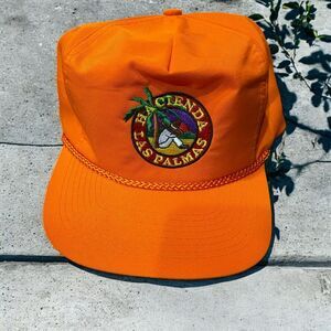 Attractive Headwear Hacienda Las Palmas Orange Embroidered Vintage Cap One Size